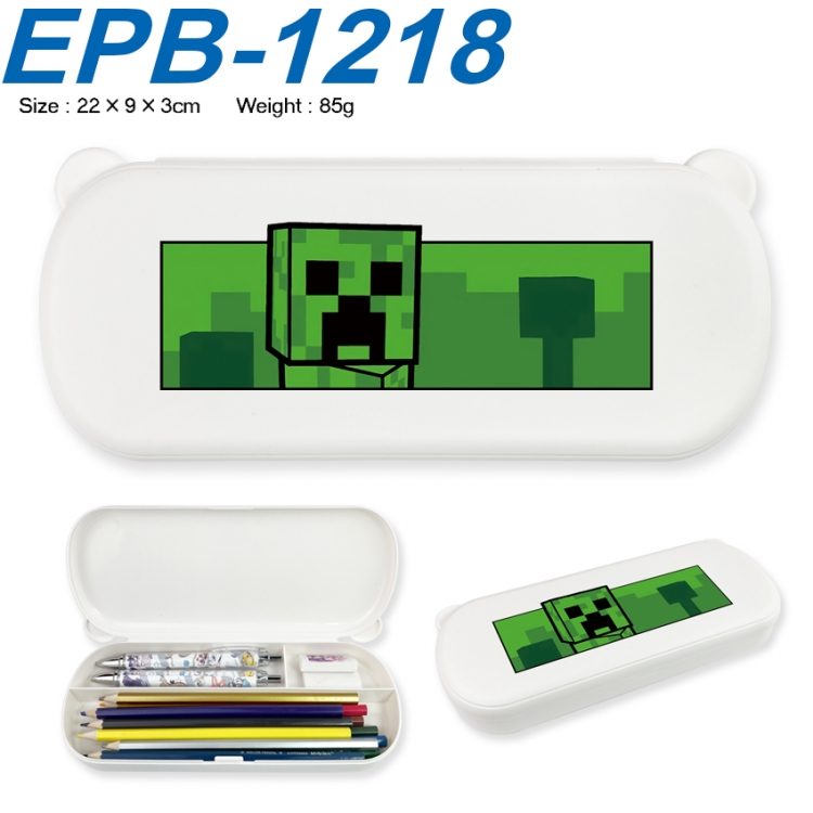Minecraft Anime peripheral UV printed PP material stationery box 22X9X3CM