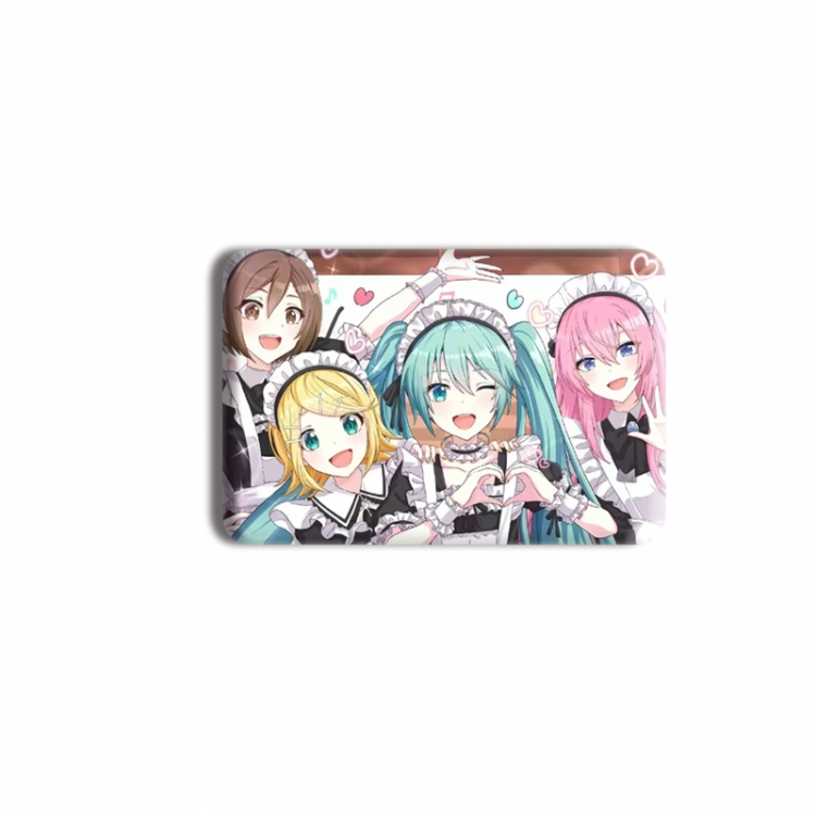 Hatsune Miku Anime square tinplate badge chest badge 40X60CM price for 5 pcs
