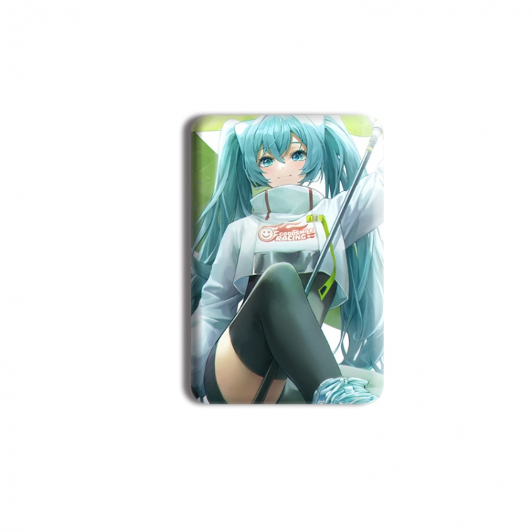Hatsune Miku Anime square tinplate badge chest badge 40X60CM price for 5 pcs