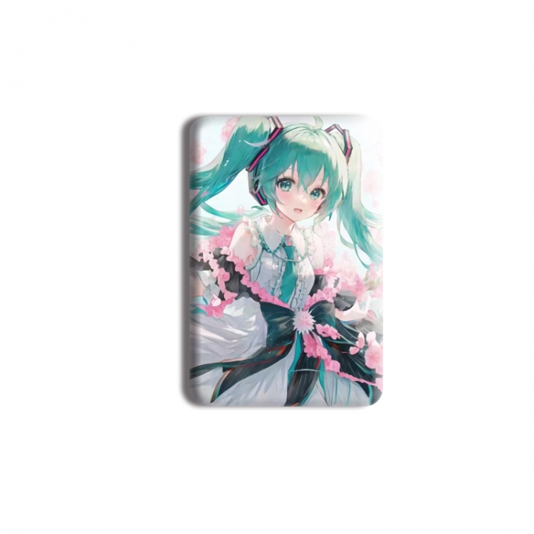 Hatsune Miku Anime square tinplate badge chest badge 40X60CM price for 5 pcs