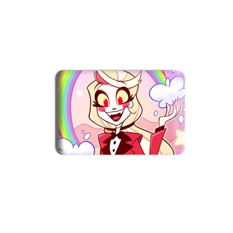 Hazbin Hotel Anime square tinplate badge chest badge 40X60CM price for 5 pcs