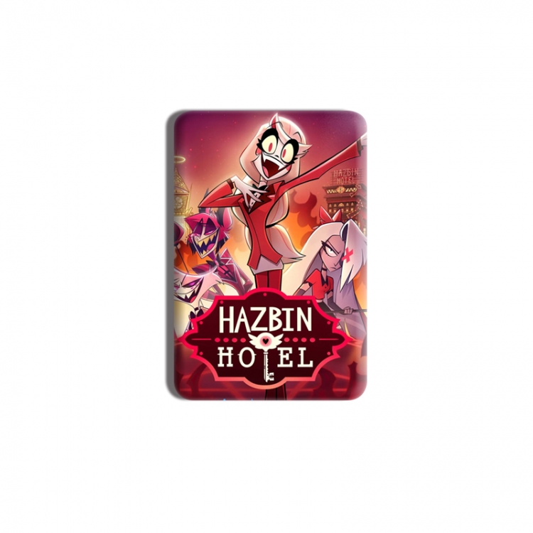 Hazbin Hotel Anime square tinplate badge chest badge 40X60CM price for 5 pcs