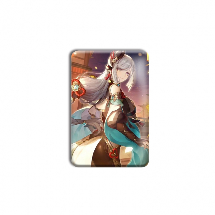 Genshin Impact Anime square tinplate badge chest badge 4X6CM price for 5 pcs