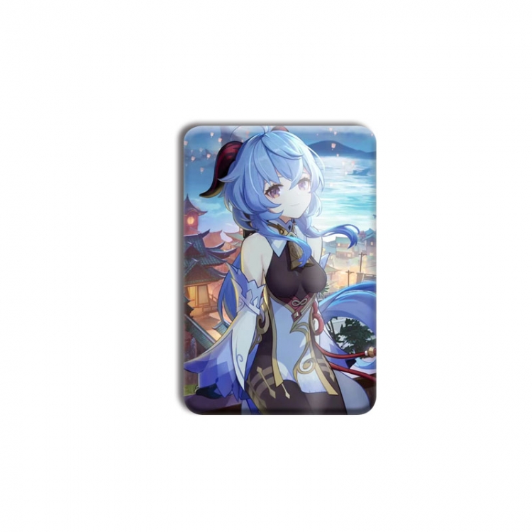 Genshin Impact Anime square tinplate badge chest badge4X6CM  price for 5 pcs