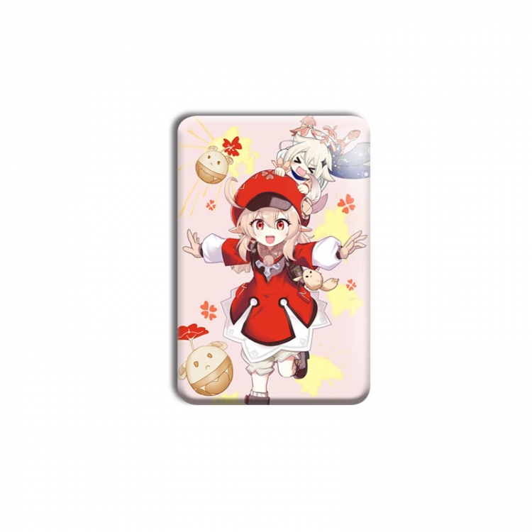 Genshin Impact Anime square tinplate badge chest badge 4X6CM price for 5 pcs