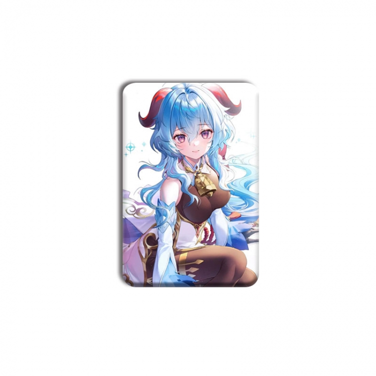 Genshin Impact Anime square tinplate badge chest badge 4X6CM price for 5 pcs