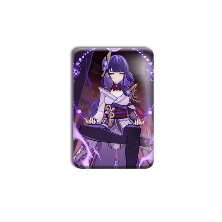 Genshin Impact Anime square tinplate badge chest badge 4X6CM price for 5 pcs