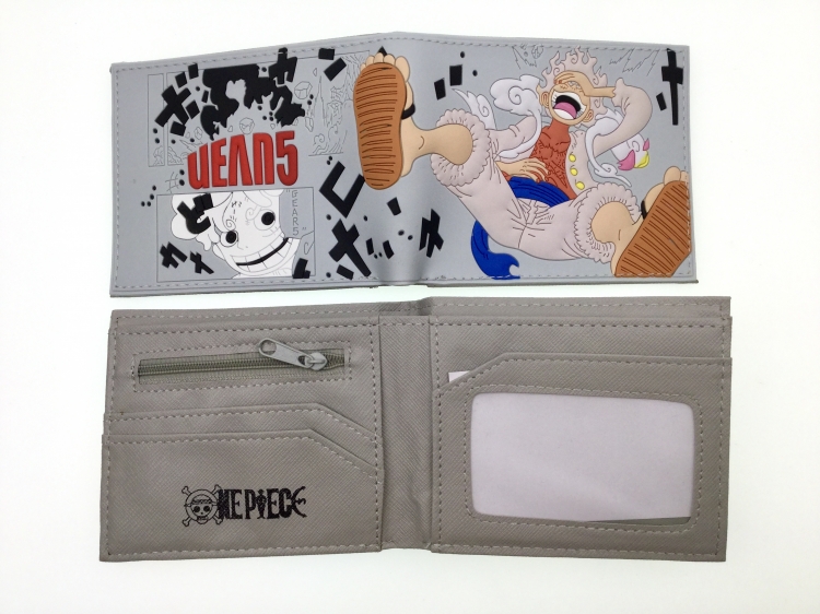 One Piece Anime peripheral PVC adhesive surface short style folding wallet