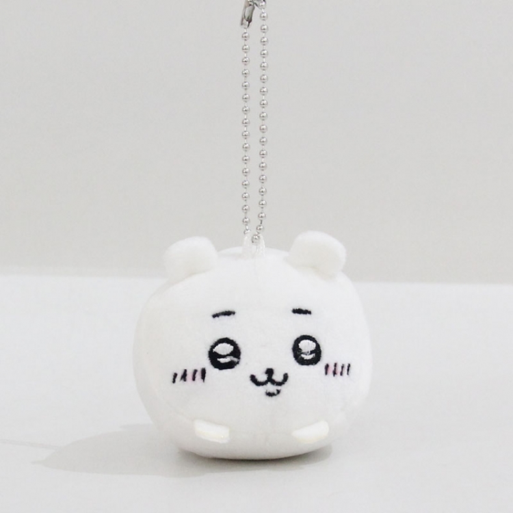 Crouching style self deprecating bear Elastic fabric/PP cotton plush toy pendant 8x7x6cm