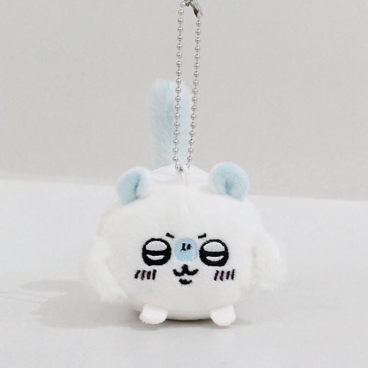Crouching style self deprecating bear Elastic fabric/PP cotton plush toy pendant 8x7x6cm