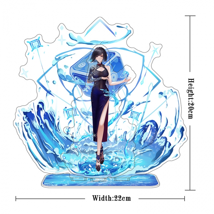 Genshin Impact Acrylic interlayer technology double-sided Standing Plates stand figure 21CM
