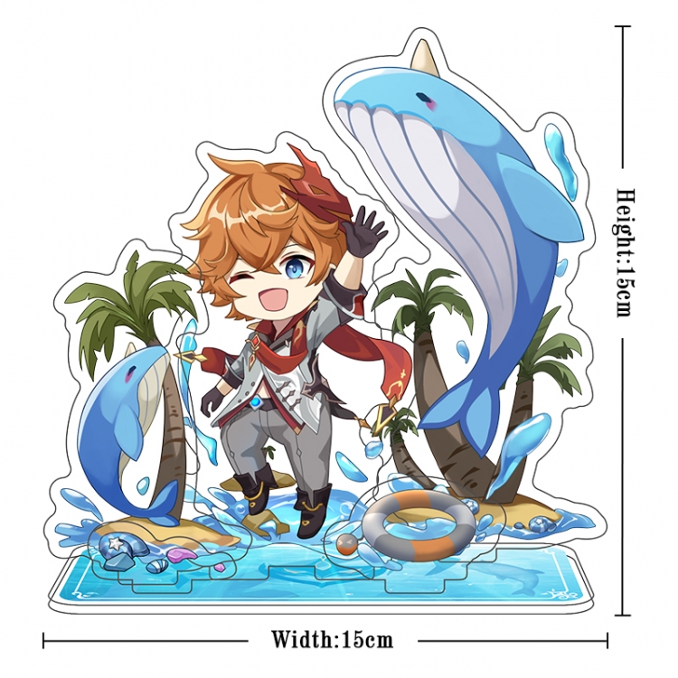 Genshin Impact Acrylic interlayer technology double-sided Standing Plates stand figure 21CM