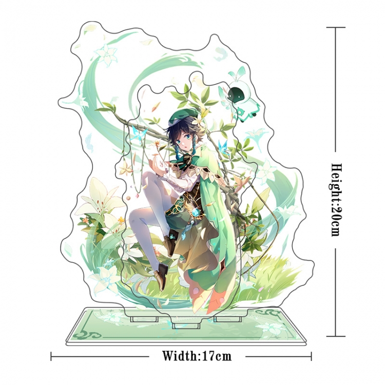 Genshin Impact Acrylic interlayer technology double-sided Standing Plates stand figure 21CM