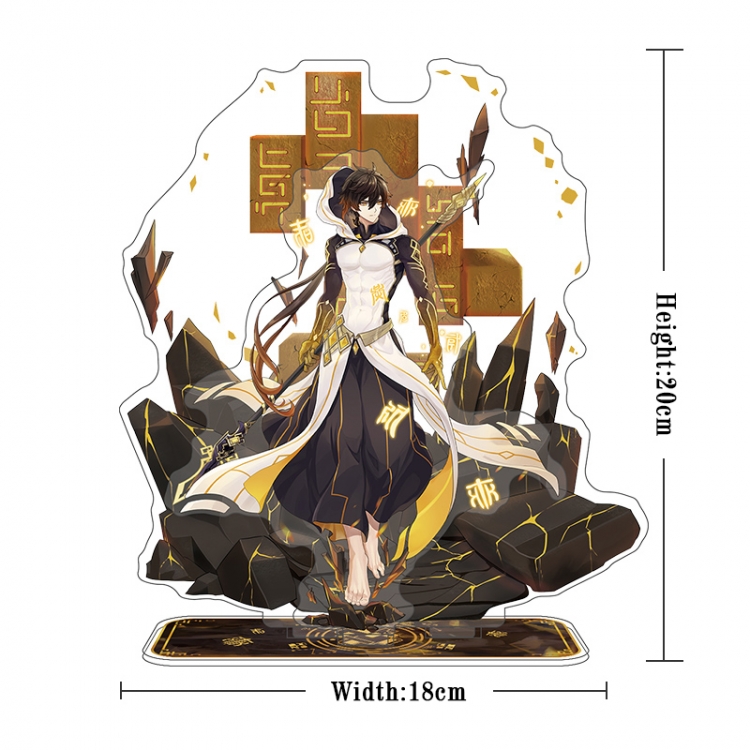 Genshin Impact Acrylic interlayer technology double-sided Standing Plates stand figure 21CM