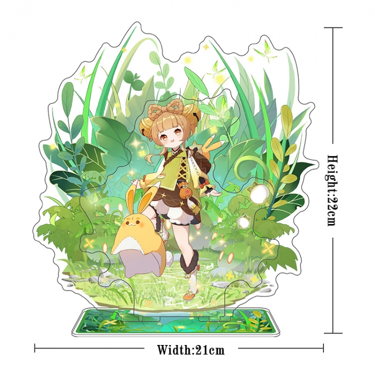 Genshin Impact Acrylic interlayer technology double-sided Standing Plates stand figure 21CM