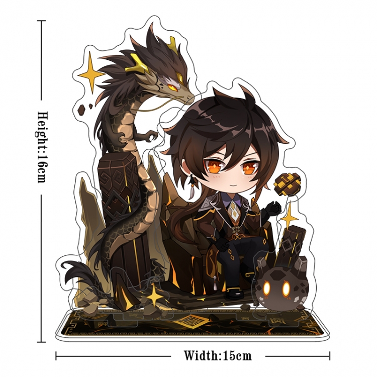 Genshin Impact Acrylic interlayer technology double-sided Standing Plates stand figure 21CM