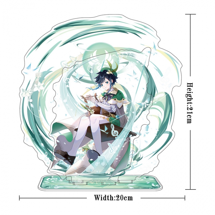 Genshin Impact Acrylic interlayer technology double-sided Standing Plates stand figure 21CM