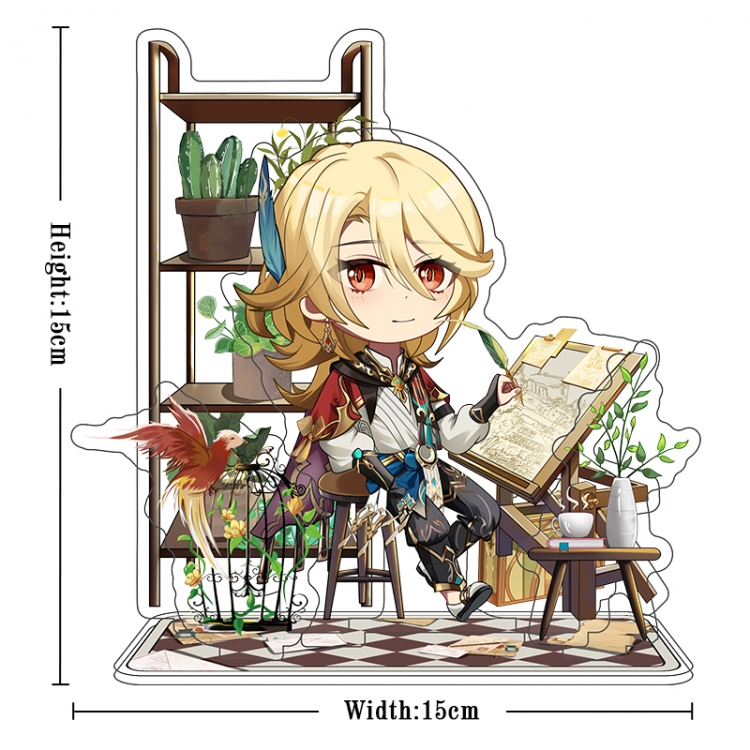 Genshin Impact Acrylic interlayer technology double-sided Standing Plates stand figure 21CM