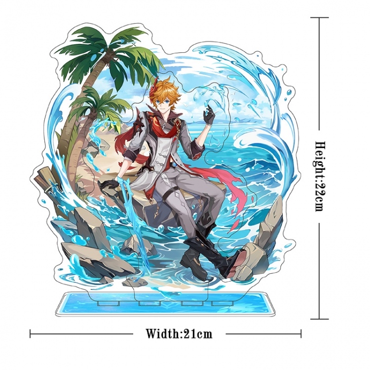 Genshin Impact Acrylic interlayer technology double-sided Standing Plates  stand figure 21CM
