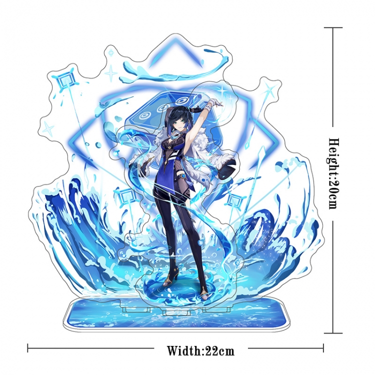 Genshin Impact Acrylic interlayer technology double-sided Standing Plates  stand figure 21CM