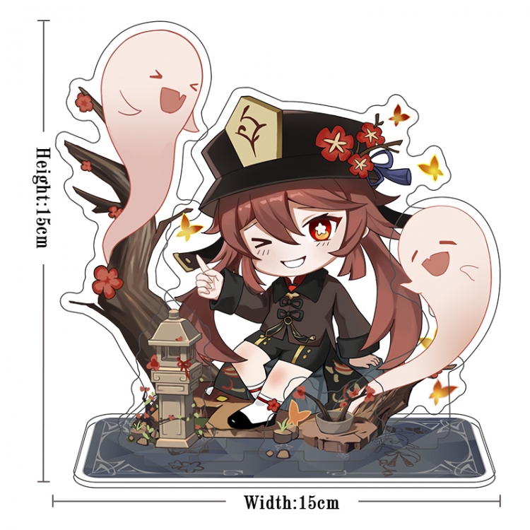 Genshin Impact Acrylic interlayer technology double-sided Standing Plates  stand figure 21CM