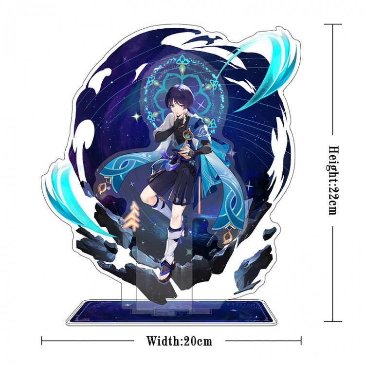 Genshin Impact Acrylic interlayer technology double-sided Standing Plates  stand figure 21CM