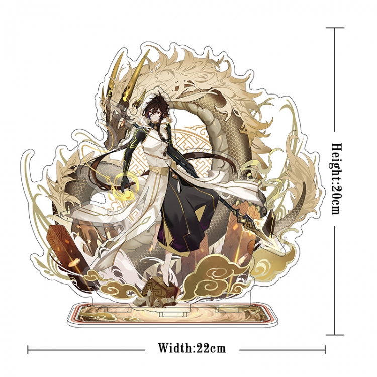 Genshin Impact Acrylic interlayer technology double-sided Standing Plates  stand figure 21CM