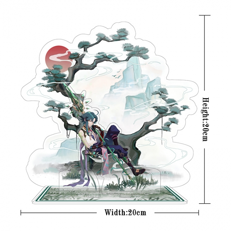 Genshin Impact Acrylic interlayer technology double-sided Standing Plates  stand figure 21CM