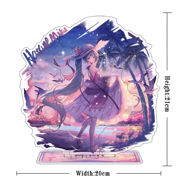 Hatsune Miku Acrylic interlayer technology double-sided Standing Plates stand figure 21CM