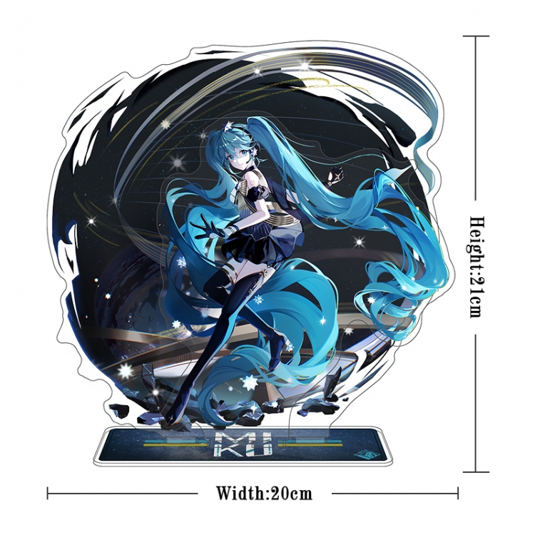 Hatsune Miku Acrylic interlayer technology double-sided Standing Plates stand figure 21CM