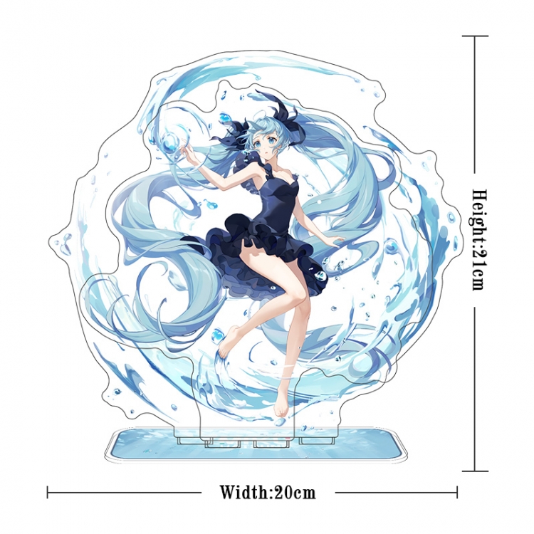 Hatsune Miku Acrylic interlayer technology double-sided Standing Plates stand figure 21CM