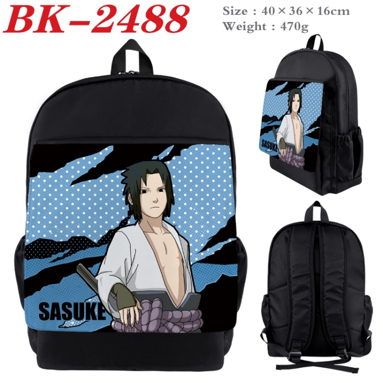 Naruto Waterproof nylon canvas flip color picture backpack 40X36X16CM