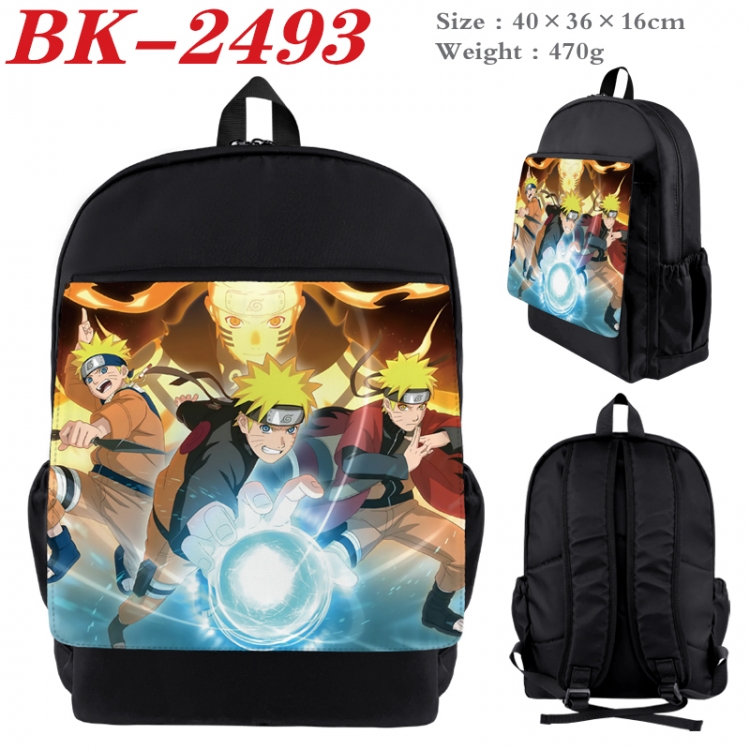 Naruto Waterproof nylon canvas flip color picture backpack 40X36X16CM