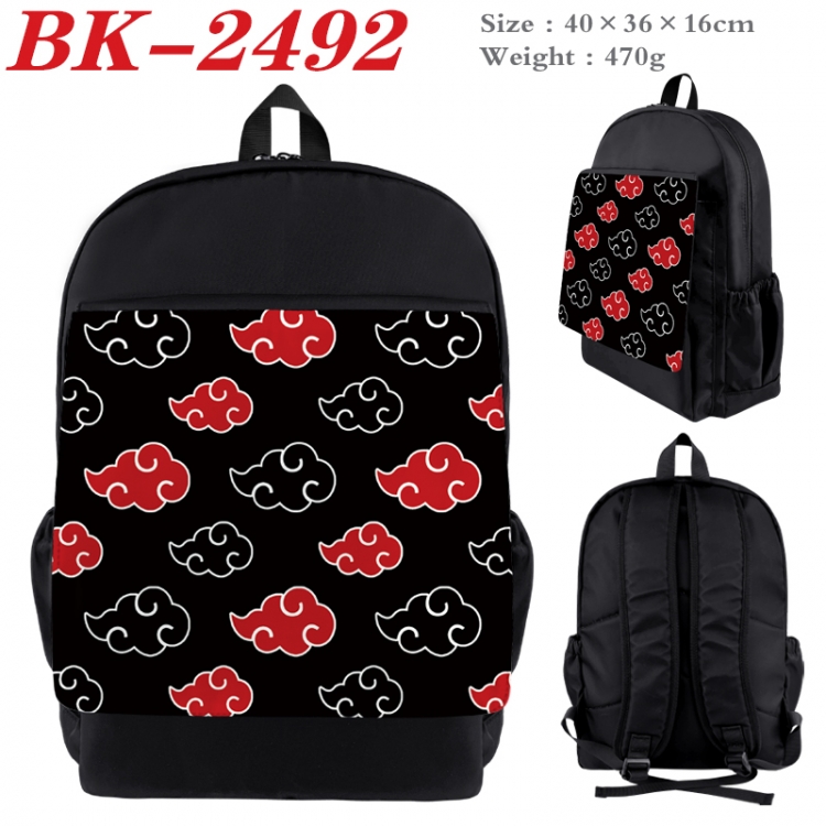 Naruto Waterproof nylon canvas flip color picture backpack 40X36X16CM