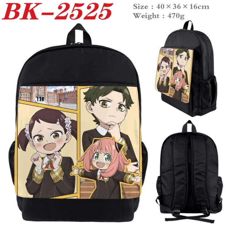 SPY×FAMIL Waterproof nylon canvas flip color picture backpack 40X36X16CM