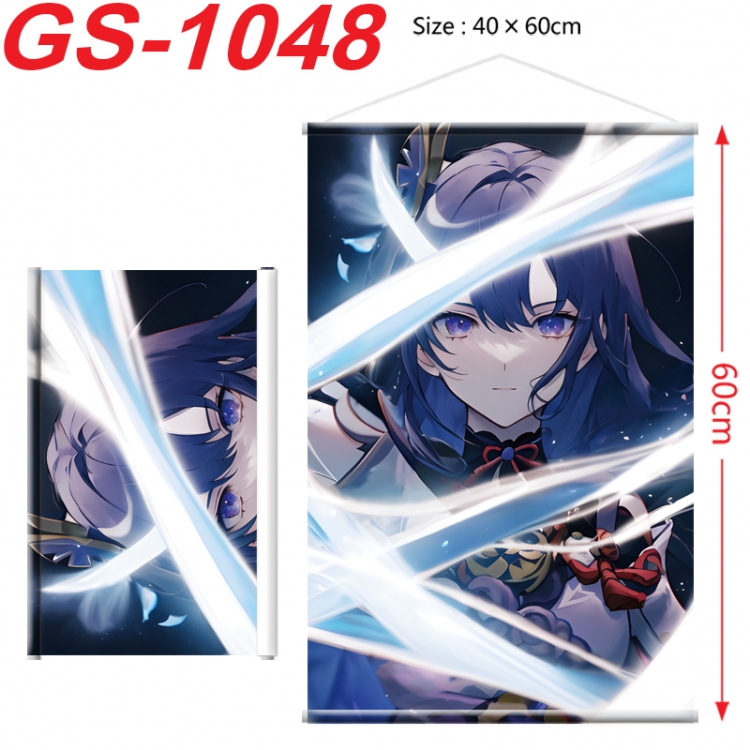 Genshin Impact Anime digital printed pole style hanging picture Wall Scroll 40x60cm
