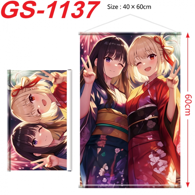 Lycoris Recoil Anime digital printed pole style hanging picture Wall Scroll 40x60cm