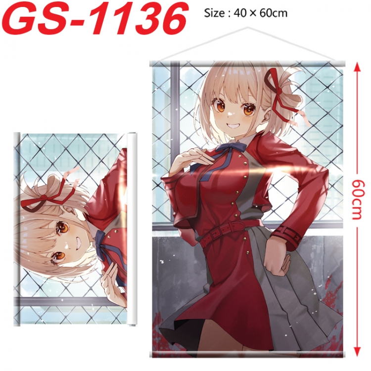 Lycoris Recoil Anime digital printed pole style hanging picture Wall Scroll 40x60cm