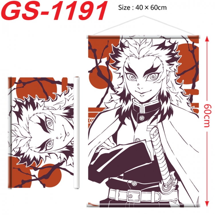 Demon Slayer Kimets Anime digital printed pole style hanging picture Wall Scroll 40x60cm