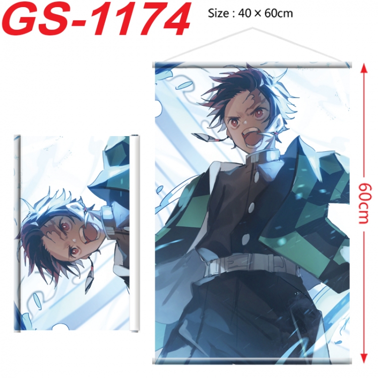 Demon Slayer Kimets Anime digital printed pole style hanging picture Wall Scroll 40x60cm