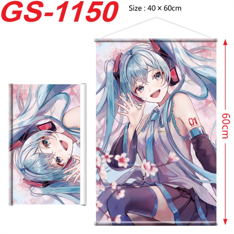 Hatsune Miku Anime digital printed pole style hanging picture Wall Scroll 40x60cm