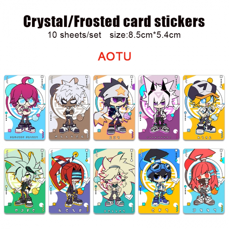 AOTU Frosted anime crystal bus card decorative sticker a set of 10  price for 5 set