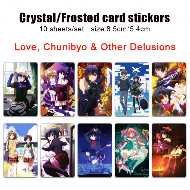 Chuunibyou Demo Koi Ga Shitai Frosted anime crystal bus card decorative sticker a set of 10  price for 5 set