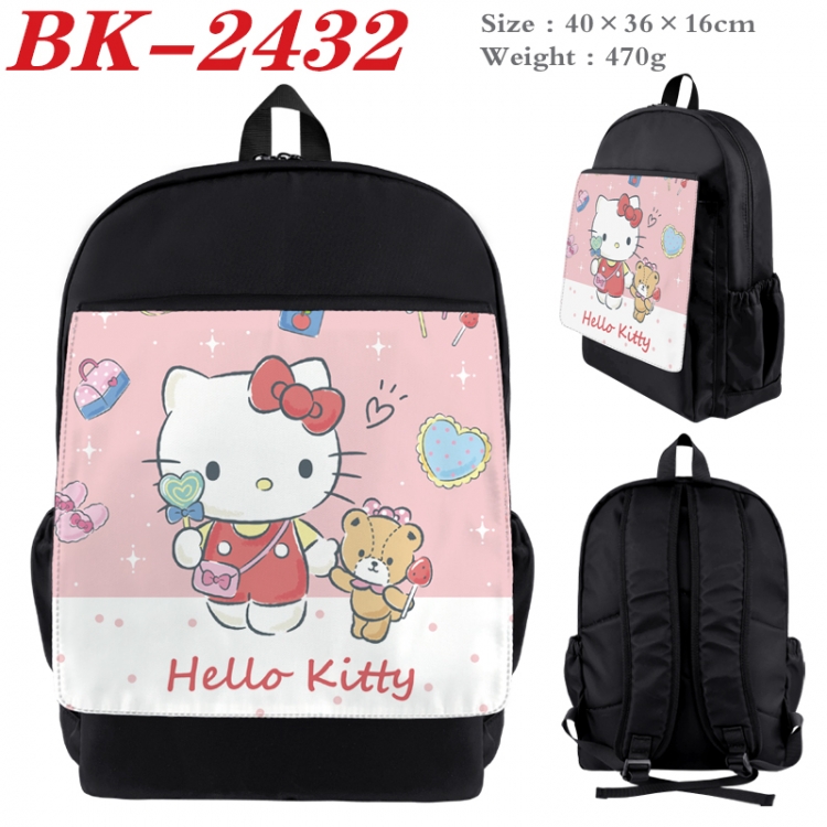 sanrio Waterproof nylon canvas flip color picture backpack 40X36X16CM