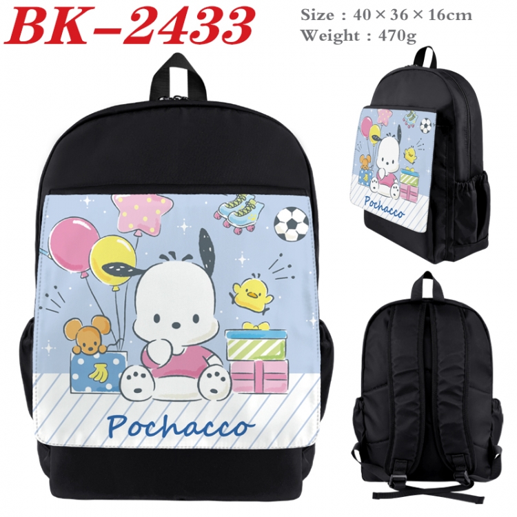 sanrio Waterproof nylon canvas flip color picture backpack 40X36X16CM