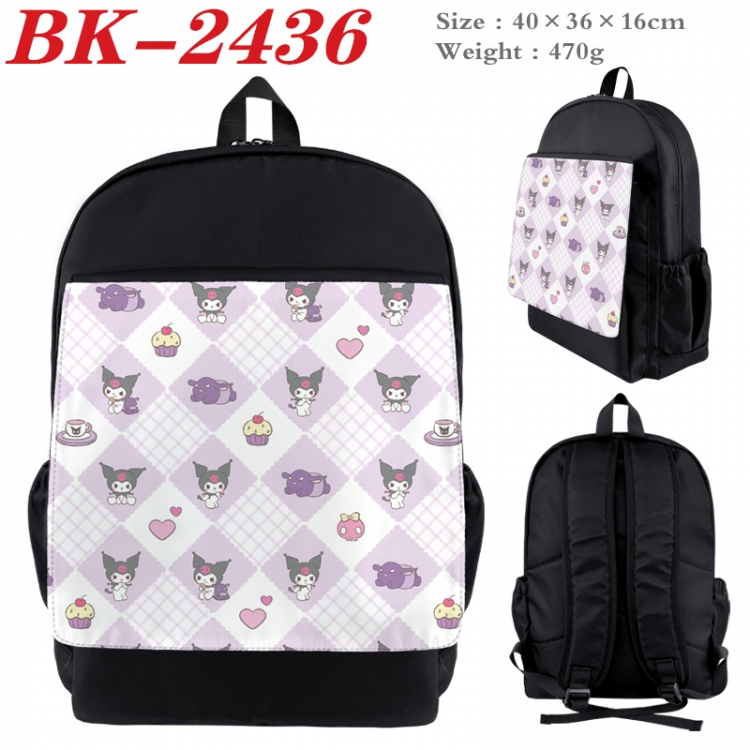 sanrio Waterproof nylon canvas flip color picture backpack 40X36X16CM