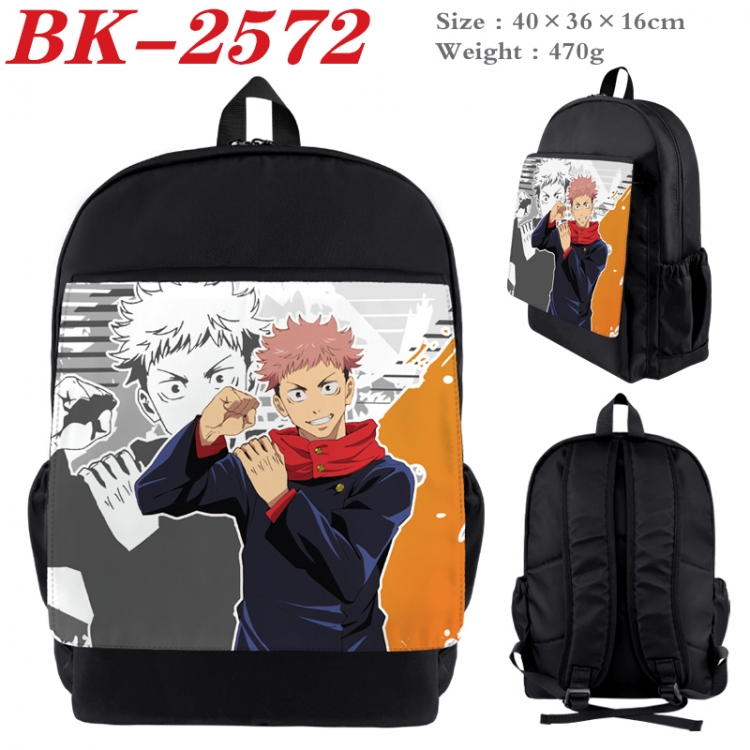 Jujutsu Kaisen Waterproof nylon canvas flip color picture backpack 40X36X16CM