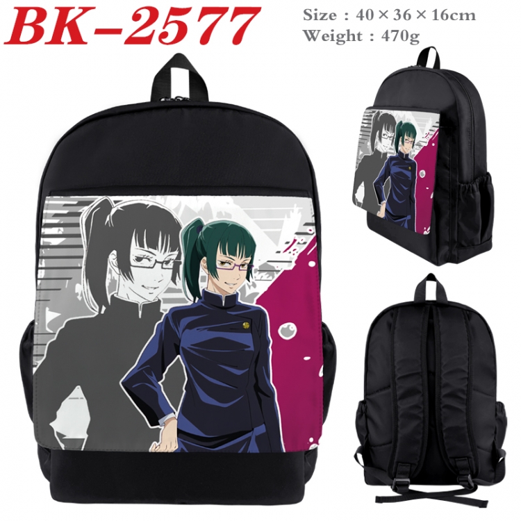 Jujutsu Kaisen Waterproof nylon canvas flip color picture backpack 40X36X16CM