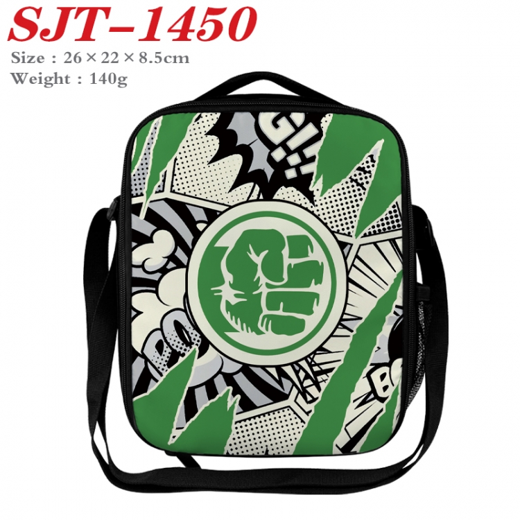 Superheroes Anime Lunch Bag Crossbody Bag 26x22x8.5cm 