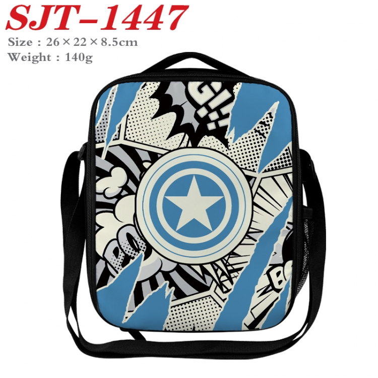 Superheroes Anime Lunch Bag Crossbody Bag 26x22x8.5cm 